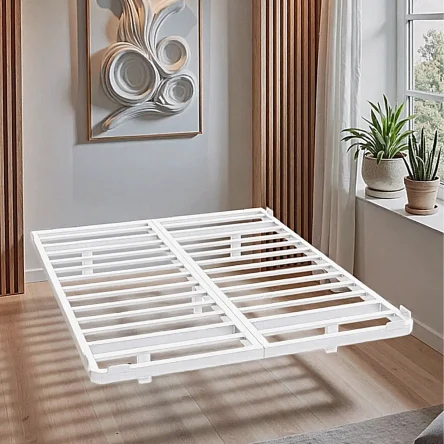 Кровать парящая, 140х200 см, изголовья, белая