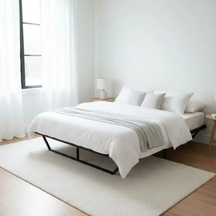 Кровать парящая "Мечта", 200х200 см, без изголовья, черная