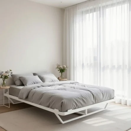 Кровать парящая "Мечта", 120х200 см, без изголовья, белая