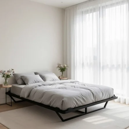 Кровать парящая "Мечта", 160х200 см, без изголовья, черная